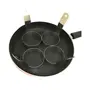 Dynore Non Stick Fry Pan with lid and Stainless Steel 4 Round Egg Ring with Handle, 2 image