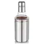 Dynore Stainless Steel 750 ml of Oil Dispenser | Oil Dropper | Cooking Oil Bottle Pourers for Home- Set of 2, 2 image