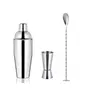 Dynore Stainless Steel 3 Pcs Professional Barware Set- Cocktail Shaker 750, 30/60 Peg Measure and Mixing Stirrer