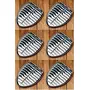 Dynore Stainless Steel 6 Pcs Banana Leaf Shape Dinner/Snack/Mess Tray- Set of 6 Small