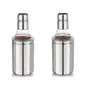 Dynore Stainless Steel 750 ml of Oil Dispenser | Oil Dropper | Cooking Oil Bottle Pourers for Home- Set of 2