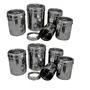 Dynore Stainless Steel Kitchen Storage Canisters with See Through lid -5 - Size 8,9,10,11,12 (Set of 2)