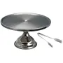Dynore Set of Cake/Pizza Stand and Cake Tong