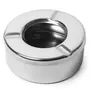 Dynore Set of 2- Stainless Steel Lid ash Tray and 2 peg Measure, 4 image