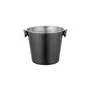 Dynore Stainless Steel Indica Bucket with Tong- Set of 2 Black, 3 image