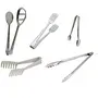 Dynore Stainless Steel Set of 5 Multipurpose Tongs