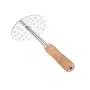 Dynore Stainless Steel Pav Bhaji Masher, Boil Potato Masher Other Vegetable Masher with Wooden Handle, 2 image