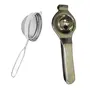 Dynore Stainless Steel Tea Strainer with Lemon Squeezer