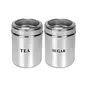 Dynore Set of 2 Tea and Sugar See Through canisters - Size 9, 2 image