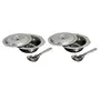 Dynore Set of 2 Serving Bowls with lids & Serving Spoons