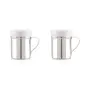 Dynore Stainless Steel Chocolate Shaker| Chat Masala Sprinkler| Dredger Shaker with Handle- Set of 2