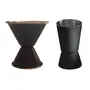 Dynore 2 Black Peg Measure with Black Lid Ash Tray., 3 image
