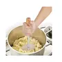 Dynore Stainless Steel Pav Bhaji Masher, Boil Potato Masher Other Vegetable Masher with Wooden Handle, 3 image