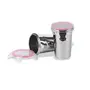 Dynore Stainless Steel Airtight, Leak Proof, Frezzer Safe and Dust Proof Glass Tumblers with Lid Set of 2. Capacity- 600 ML