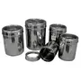 Dynore Stainless Steel Kitchen storage Canisters with see through lid -5 - Size 8,9,10,11,12 (Set of 3), 2 image