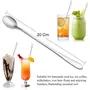 Dynore Stainless Steel 4 Pcs Soda Spoons/Bournvita/Horlicks Spoon/Milkshake Spoon/Bar Spoon 8 inch- Set of 4, 2 image