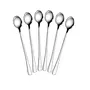 Dynore Stainless Steel 6 Pcs Soda Spoons/Bournvita/Horlicks Spoon/Milkshake Spoon/Bar Spoon 8 inch- Set of 6