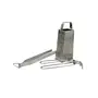Dynore Stainless Steel Chapati Roti Chimta with Pakkad Utensil Holder and 4 Way Grater and Slicer.