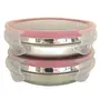 Dynore Stainless Steel Set of 2 Click & Seal Lock air Tight Flat containers/tiffins, 2 image