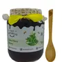 Farm Naturelle-Virgin Raw Natural Unprocessed Tulsi Forest Wild Forest (Jungle) Honey/100% Pure/Raw/Natural/Un-Processed/Un-Heated/Lab Tested/Glass Bottle-850g+150gm Extra and a Wooden Spoon., 2 image