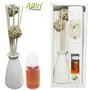 Allin Exporters 8 pcs Reed Diffuser with Ceramic Pot and 50ml Aroma Oil Combo Pack (LemonGrass), 2 image