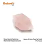 Nature's Crest Rose Quartz Herkimer Diamond Shaped Crystal for Vastu Healing Mediation Reiki & Pooja (1 Pc Pack), 3 image