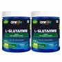 Onelife L-Glutamine 5000mg Post Workout Recovery Supplement For Muscle Building & Healthy Immune Function - 250gm Green Apple Flavour Variation Pack Of 2