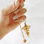 Shubhanjali Gold Plated Spiral Divination Pendulum Golden Spiral Pendulum Dowser Brass for Reiki Healing Dowsing, 2 image