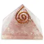 Nature's Crest Rose Quartz Orgone Pyramid Natural Gemstone 30 MM to 35 MM for Metaphysical Energy Healing Meditation Chakra Reiki Tool Sacred Geometry Crystal Gemstone Altar Decor Spiritual
