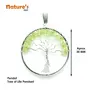 Nature's Crest Peridot Tree of Life Pendant for Unisex Natural Stone with Silver Plated Energized & Charged for Reiki & Crystal Healing Gemstone Tumbled Chips Beads, 2 image