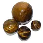 Pyramid Tatva Sphere - Tiger Eye Ball Size - (38 mm - 50 mm) 1.5-2 Inch Natural Chakra Balancing Crystal Healing Stone, 3 image