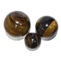 Pyramid Tatva Sphere - Tiger Eye Ball Size - (38 mm - 50 mm) 1.5-2 Inch Natural Chakra Balancing Crystal Healing Stone, 2 image