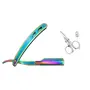 Raaya Combo Set Of 2 Shaving Razor With Scissor For Beard Cutting And Shaping Multicolour Pack Of 1 (M45)