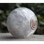 Pyramid Tatva Orgonite Sphere - Selenite Ball Size - (50 mm - 63 mm) 2-2.5 Inch Natural Chakra Balancing Crystal Healing Stone, 6 image