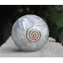 Pyramid Tatva Orgonite Sphere - Selenite Ball Size - (50 mm - 63 mm) 2-2.5 Inch Natural Chakra Balancing Crystal Healing Stone, 5 image