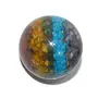 Pyramid Tatva Orgonite Sphere - Seven Chakra Ball Size - (38 mm - 50 mm) 1.5-2 Inch Natural Chakra Balancing Crystal Healing Stone