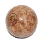 Pyramid Tatva Orgonite Sphere - Sunstone Ball Size - (50 mm - 63 mm) 2-2.5 Inch Natural Chakra Balancing Crystal Healing Stone
