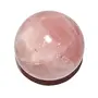 Pyramid Tatva Sphere - Rose Quartz Ball Size - (63 mm - 76 mm) 2.5-3 Inch Natural Chakra Balancing Crystal Healing Stone