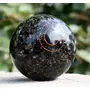 Pyramid Tatva Orgonite Sphere - Black Tourmaline Ball Size - (38 mm - 50 mm) 1.5-2 Inch Natural Chakra Balancing Crystal Healing Stone, 5 image