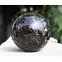 Pyramid Tatva Orgonite Sphere - Black Tourmaline Ball Size - (38 mm - 50 mm) 1.5-2 Inch Natural Chakra Balancing Crystal Healing Stone, 3 image