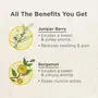 The Premium Nature Juniper Berry Oil & Bergamot Oil - Muscle Relief Set for Swelling & Pain Relief - 100% Pure Therapeutic Grade Essential Oils Set - 2x10ml, 5 image