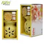 Allin Exporters Ceramic Diffuser Pot Essential Oil Burner Aromatherapy Oil Warmer with Tea Light Candle and Jasmine Aroma Oil for Spa Reiki Meditation and Aromatherapy (Yellow), 4 image