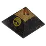 Aatm Energy Generator Black Tourmaline Orgone Pyramid for EMF Protection Chakra Healing Meditation with Crystal Copper and Life of Tree(4 and 4 Inches), 4 image