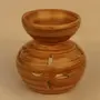 Pure Source India Ceramic Aroma Wooden Finish Puchai Burner (Brown) 3.5 x 5 (PSI-GS-PUCHAI SETLMNG), 4 image