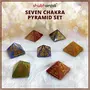 Shubhanjali Set of Seven Chakra PyramidReiki Symbol Engraved Set of 7Reiki Healing and Crystal Healing-Multicolor, 3 image