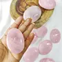 Shubhanjali Rose quartz Palm Stones for Anxiety Rose quartz Soap for Meditation Natural Crystal Rose quartz Oval Shape Palmstone for Reiki Crystal Healing (Pink), 2 image