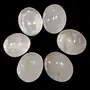Shubhanjali Clear Quartz Palm Stones for Anxiety Clear Quartz Soap for Meditation Natural Crystal Clear Quartz Oval Shape Palmstone for Reiki Crystal Healing (Clear), 5 image