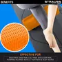 Strauss Foam Roller for Back and Body Pain|High Density Foam Roller for Exercise in Gym Home|Back Roller for Muscle Recovery Massage Roller for Stretching 30 to 45cm (Multicolor), 6 image