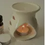 Crazy Sutra Ceramic Aroma Burner Clay LampWhite Color T-Light Hanging Diffuser with 10ml Aroma Oil Diffuser Lemongrass Liquid Air Freshener