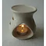 Crazy Sutra Ceramic Aroma Burner Clay LampWhite Color T-Light Hanging Diffuser with 10ml Aroma Oil Diffuser Sandalwood Liquid Air Freshener, 2 image